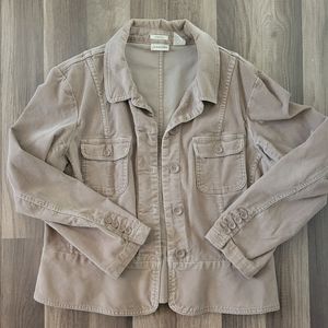 St. John's Bay Tan Corduroy Jacket Large Stretch